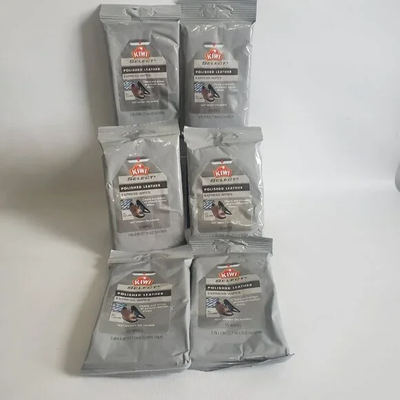 Kiwi Express Shine Clean And Shine Wipes Box of 6 Packs 15 Per Pack All Colours - Picture 3 of 14